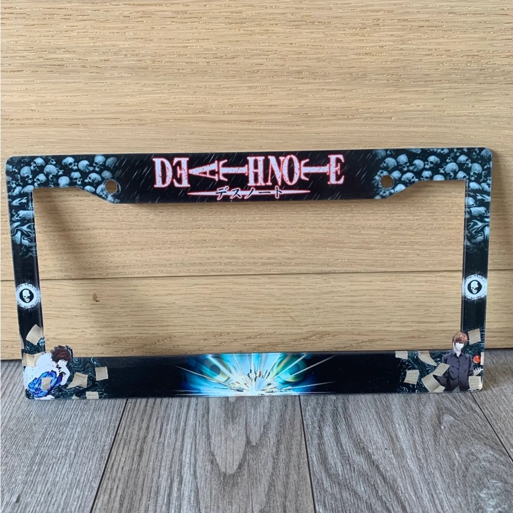DeathNote Anime License Plate Frame - Black and Blue